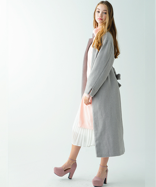 MICOAMERI(ミコアメリ)の「ロングガウンコート(その他アウター・レディース・グレー/ブラック/ブラウン系その他・FREE)」の17枚目の写真