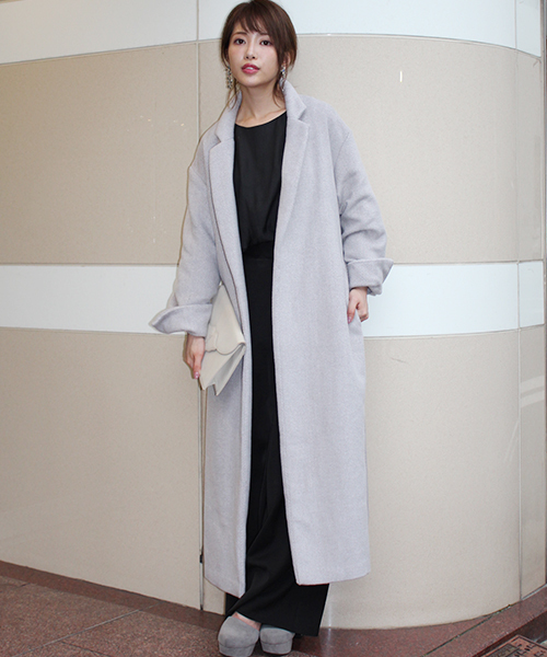 MICOAMERI(ミコアメリ)の「ロングガウンコート(その他アウター・レディース・グレー/ブラック/ブラウン系その他・FREE)」の16枚目の写真