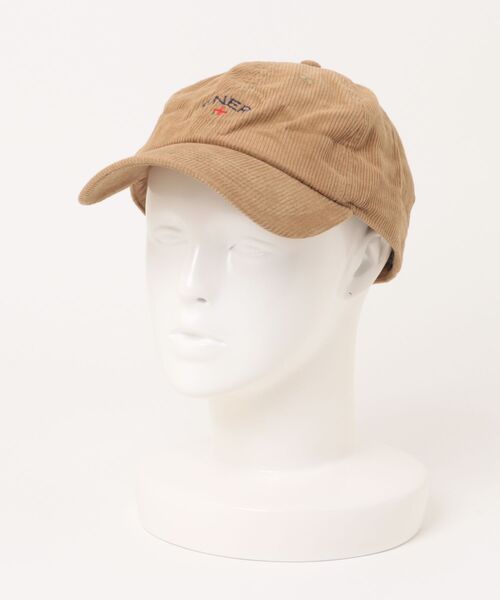 ENER（イーエヌイーアール）の「コーデュロイ エンブロイド キャップ “CROSS"（キャップ・メンズ・グレー/ブラック/ベージュ/ネイビー・FREE）」の3枚目の写真