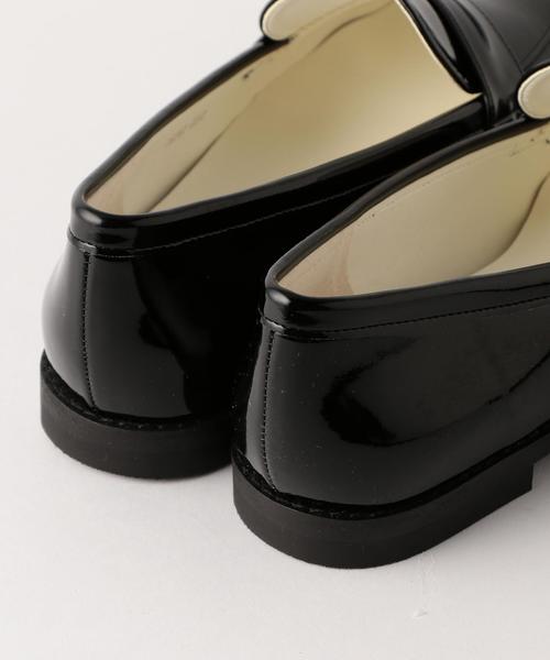 Boisson Chocolat(ボワソンショコラ)の「BBC ペニーローファーFLT○(ローファー・レディース・ホワイト/ブラック・22.5cm/23cm/25cm/23.5cm/22cm/24cm/24.5cm)」の8枚目の写真