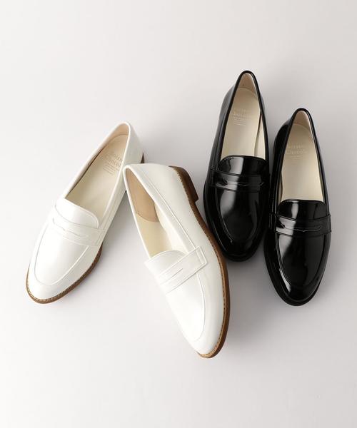 Boisson Chocolat(ボワソンショコラ)の「BBC ペニーローファーFLT○(ローファー・レディース・ホワイト/ブラック・22.5cm/23cm/25cm/23.5cm/22cm/24cm/24.5cm)」の9枚目の写真