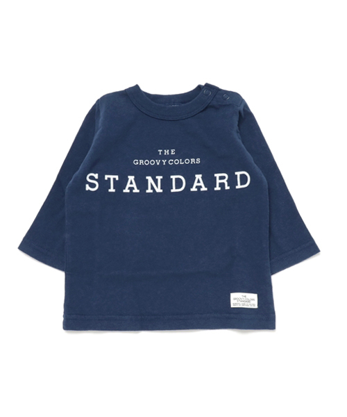 GROOVY COLORS（グルービーカラーズ）の「ＧＲＯＯＶＹ　ＣＯＬＯＲＳ　ＳＴＡＮＤＡＲＤ　長袖Tシャツ（Tシャツ/カットソー・キッズ・ネイビー/ホワイト・130/90/110/80/100/120/140）」の2枚目の写真