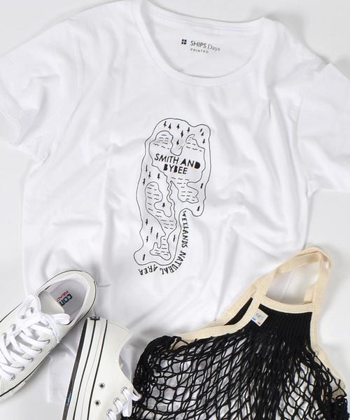 SHIPS Days（シップスデイズ）の「SHIPS Days: プリント TEE◇（Tシャツ/カットソー・レディース・ライトホワイト/ホワイト/ホワイト系その他/ストーン・M～Ｌ/S～Ｍ）」の4枚目の写真
