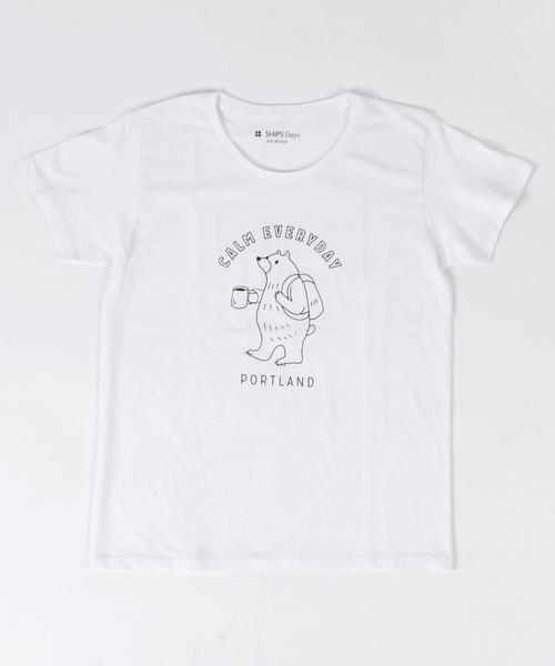 SHIPS Days（シップスデイズ）の「SHIPS Days: プリント TEE◇（Tシャツ/カットソー・レディース・ライトホワイト/ホワイト/ホワイト系その他/ストーン・M～Ｌ/S～Ｍ）」の12枚目の写真