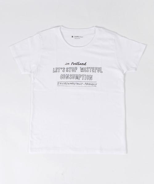 SHIPS Days（シップスデイズ）の「SHIPS Days: プリント TEE◇（Tシャツ/カットソー・レディース・ライトホワイト/ホワイト/ホワイト系その他/ストーン・M～Ｌ/S～Ｍ）」の14枚目の写真