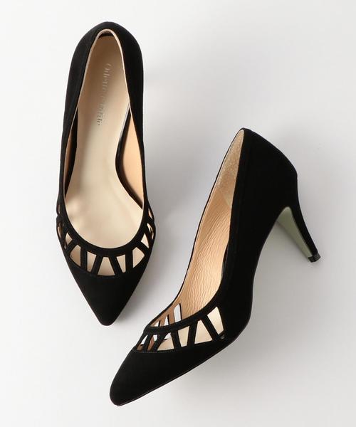 ODETTE E ODILE（オデットエオディール）の「OFD オープンパターン パンプス70（パンプス・レディース・ベージュ/ネイビー/パープル/ブラック・22.5cm/22cm/24cm/23cm/24.5cm/23.5cm）」の2枚目の写真