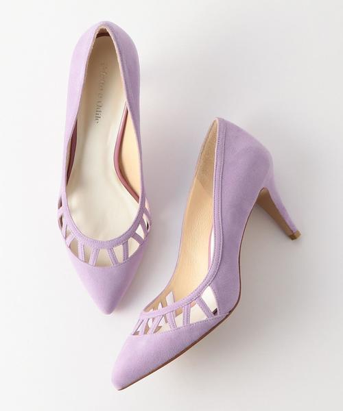 ODETTE E ODILE（オデットエオディール）の「OFD オープンパターン パンプス70（パンプス・レディース・ベージュ/ネイビー/パープル/ブラック・22.5cm/22cm/24cm/23cm/24.5cm/23.5cm）」の5枚目の写真