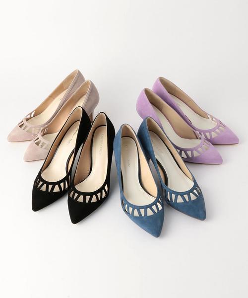 ODETTE E ODILE（オデットエオディール）の「OFD オープンパターン パンプス70（パンプス・レディース・ベージュ/ネイビー/パープル/ブラック・22.5cm/22cm/24cm/23cm/24.5cm/23.5cm）」の6枚目の写真