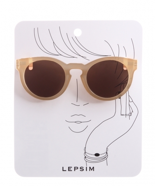 LEPSIM(レプシィム)の「ファッショングラスSS 744837(サングラス・レディース・ベージュ/ブルー/ダークブラウン/ピンク・ONE SIZE)」の2枚目の写真