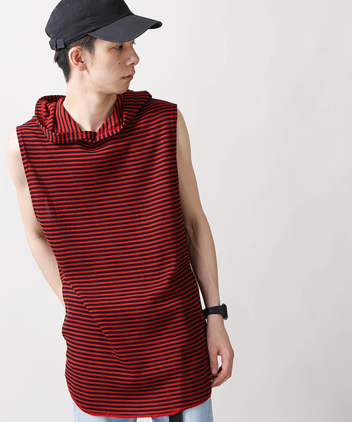 WEGO(ウィゴー)の「WEGO/ワッフルノースリーブパーカー(Tシャツ/カットソー・メンズ・レッド系その他5/ホワイト系その他5/ブラック/ホワイト・LARGE/MEDIUM)」の4枚目の写真