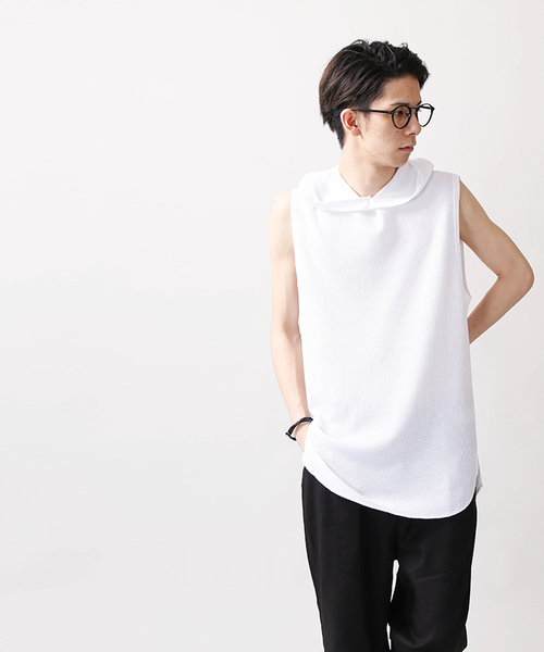 WEGO(ウィゴー)の「WEGO/ワッフルノースリーブパーカー(Tシャツ/カットソー・メンズ・レッド系その他5/ホワイト系その他5/ブラック/ホワイト・LARGE/MEDIUM)」の7枚目の写真