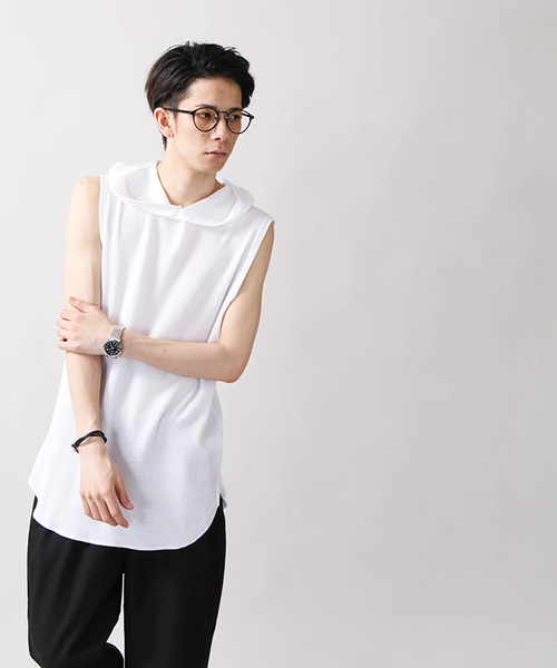 WEGO(ウィゴー)の「WEGO/ワッフルノースリーブパーカー(Tシャツ/カットソー・メンズ・レッド系その他5/ホワイト系その他5/ブラック/ホワイト・LARGE/MEDIUM)」の8枚目の写真