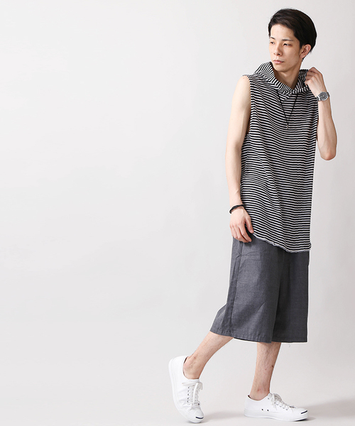 WEGO(ウィゴー)の「WEGO/ワッフルノースリーブパーカー(Tシャツ/カットソー・メンズ・レッド系その他5/ホワイト系その他5/ブラック/ホワイト・LARGE/MEDIUM)」の9枚目の写真