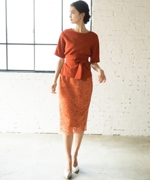 A part by | 【結婚式にも】Pレーススカート３ピースセットアップ 767933 (ドレス)