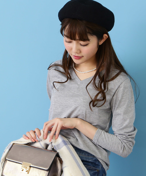 N.(N. Natural Beauty Basic)(エヌエヌナチュラルビューティーベーシック)の「ベーシックカットソー(Tシャツ/カットソー・レディース・ブラック/グレー/ホワイト/ホワイト系その他・MEDIUM)」の4枚目の写真