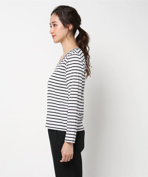 N.(N. Natural Beauty Basic)(エヌエヌナチュラルビューティーベーシック)の「ベーシックカットソー(Tシャツ/カットソー・レディース・ブラック/グレー/ホワイト/ホワイト系その他・MEDIUM)」の14枚目の写真