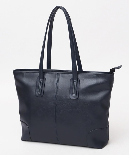 スプリットレザー（牛床革） コンパクト ビジネストートバッグ A4収納