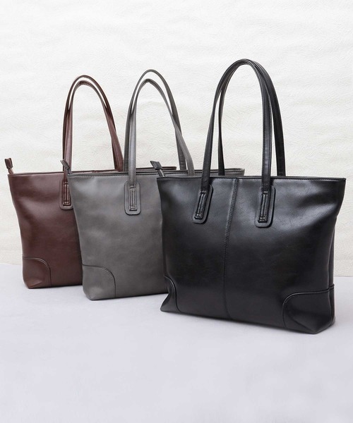 REGiSTA（レジスタ）の「スプリットレザー（牛床革） コンパクト ビジネストートバッグ A4収納対応（ビジネスバッグ・レディース・ブラック/ダークブラウン/キャメル/ネイビー/レッド/グレー・FREE）」の22枚目の写真