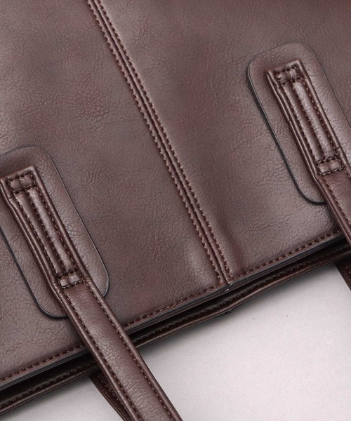 REGiSTA（レジスタ）の「スプリットレザー（牛床革） コンパクト ビジネストートバッグ A4収納対応（ビジネスバッグ・レディース・ブラック/ダークブラウン/キャメル/ネイビー/レッド/グレー・FREE）」の8枚目の写真