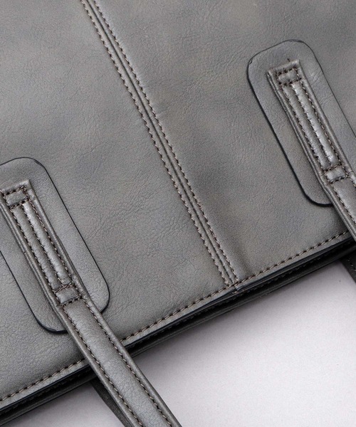 REGiSTA（レジスタ）の「スプリットレザー（牛床革） コンパクト ビジネストートバッグ A4収納対応（ビジネスバッグ・レディース・ブラック/ダークブラウン/キャメル/ネイビー/レッド/グレー・FREE）」の7枚目の写真