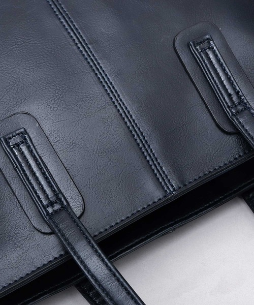 REGiSTA（レジスタ）の「スプリットレザー（牛床革） コンパクト ビジネストートバッグ A4収納対応（ビジネスバッグ・レディース・ブラック/ダークブラウン/キャメル/ネイビー/レッド/グレー・FREE）」の9枚目の写真