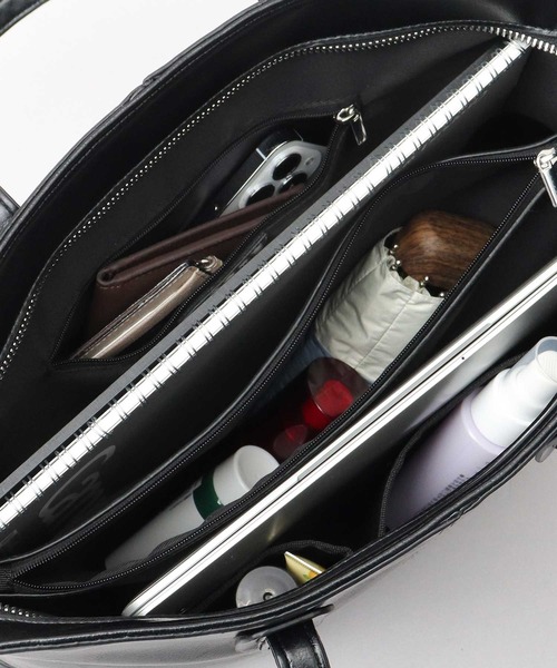 スプリットレザー（牛床革） コンパクト ビジネストートバッグ A4収納