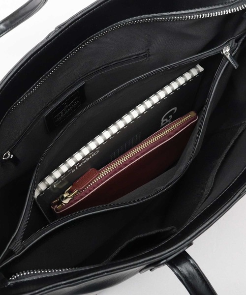 スプリットレザー（牛床革） コンパクト ビジネストートバッグ A4収納