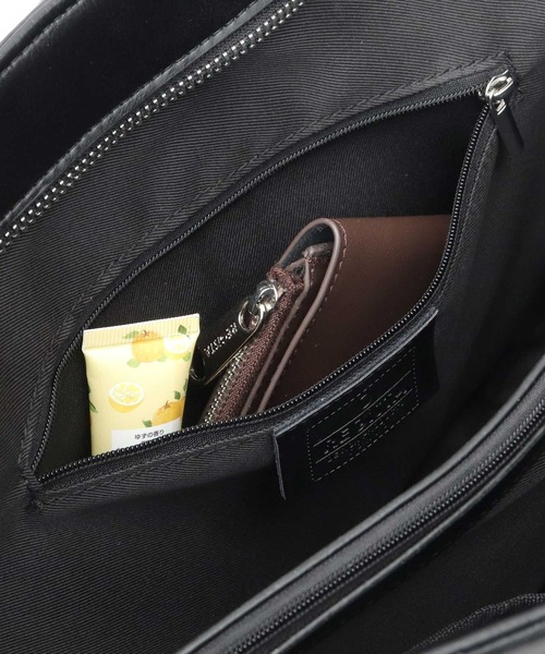 スプリットレザー（牛床革） コンパクト ビジネストートバッグ A4収納