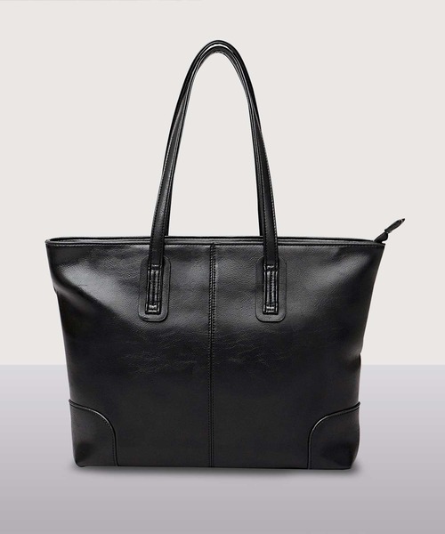 スプリットレザー（牛床革） コンパクト ビジネストートバッグ A4収納