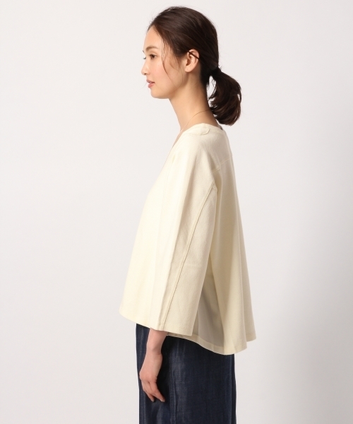 GLOBAL WORK(グローバルワーク)の「【WEB LIMITED】フライスサイドキリカエ8分袖/783437(Tシャツ/カットソー・レディース・ホワイト/ライトグレー/ライトピンク/ネイビー・MEDIUM/LARGE)」の12枚目の写真