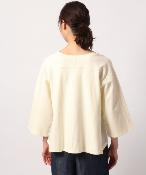 GLOBAL WORK(グローバルワーク)の「【WEB LIMITED】フライスサイドキリカエ8分袖/783437(Tシャツ/カットソー・レディース・ホワイト/ライトグレー/ライトピンク/ネイビー・MEDIUM/LARGE)」の11枚目の写真