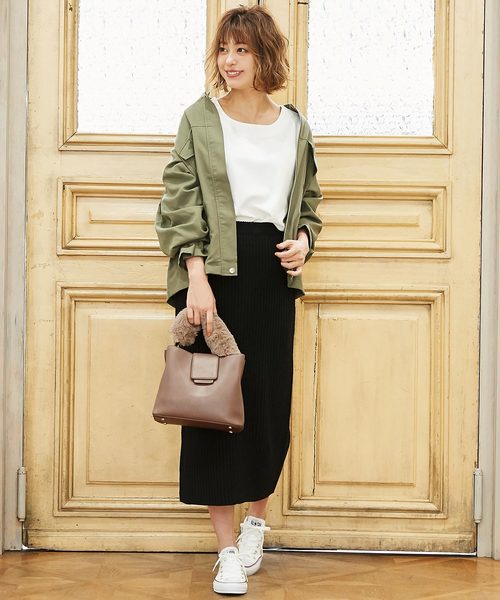 KOBE LETTUCE（コウベレタス）の「エコファーハンドルスクエアショルダーバッグ（ショルダーバッグ・レディース・ブラック/ベージュ/カーキ/キャメル・FREE）」の12枚目の写真