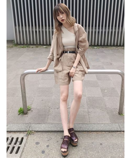 MURUA(ムルーア)の「シアージャケット(テーラードジャケット・レディース・ブラック/ベージュ/その他1・FREE)」の10枚目の写真