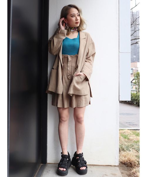 MURUA(ムルーア)の「シアージャケット(テーラードジャケット・レディース・ブラック/ベージュ/その他1・FREE)」の13枚目の写真