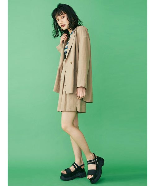 MURUA(ムルーア)の「シアージャケット(テーラードジャケット・レディース・ブラック/ベージュ/その他1・FREE)」の11枚目の写真