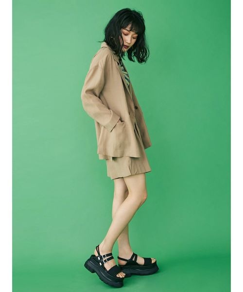 MURUA(ムルーア)の「シアージャケット(テーラードジャケット・レディース・ブラック/ベージュ/その他1・FREE)」の14枚目の写真