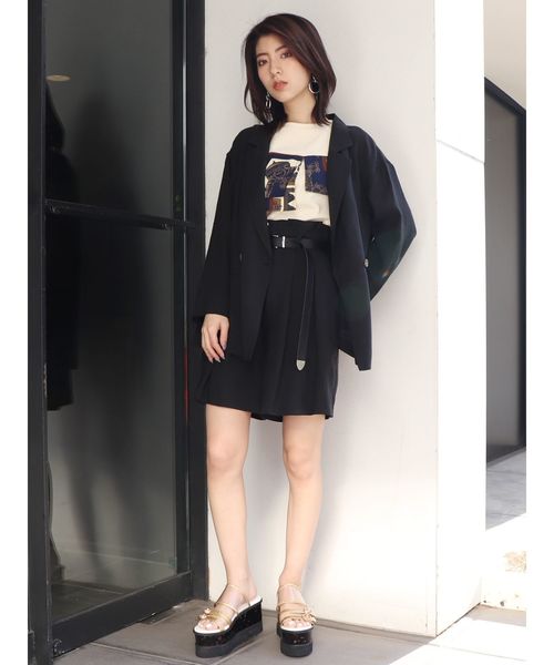 MURUA(ムルーア)の「シアージャケット(テーラードジャケット・レディース・ブラック/ベージュ/その他1・FREE)」の9枚目の写真