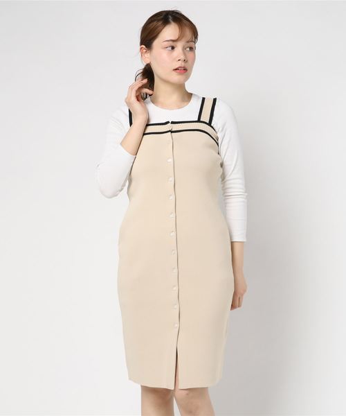 値下げ セール 603 ワンピース フロントオープンキャミワンピース ワンピース 603 ロクマルサン のファッション ワンピース