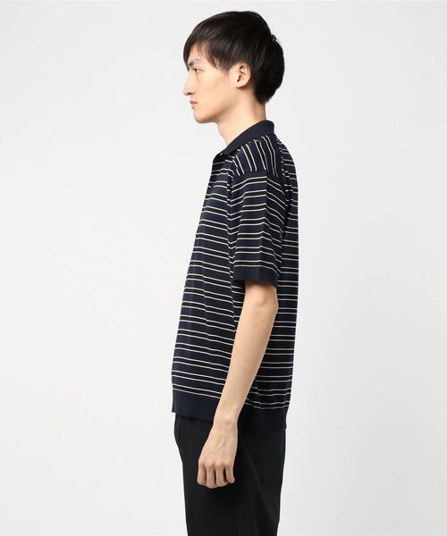 Traditional Weatherwear（トラディショナルウェザーウェア）の「【MEN'S】KNIT POLO（ポロシャツ・メンズ・ブルー系その他/ブルー系その他2/ブラック×ホワイト・M/S/L）」の7枚目の写真