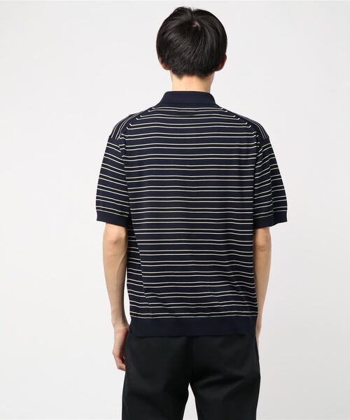 Traditional Weatherwear（トラディショナルウェザーウェア）の「【MEN'S】KNIT POLO（ポロシャツ・メンズ・ブルー系その他/ブルー系その他2/ブラック×ホワイト・M/S/L）」の8枚目の写真