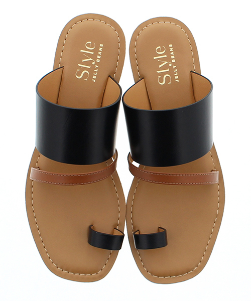 JELLY BEANS（ジェリービーンズ）の「コンビカラートングサンダル(115-8213)JELLY BEANS(ジェリービーンズ)（サンダル・レディース・ブラック/ダークブラウン/カーキ/パープル・LL/S/M/L）」の8枚目の写真