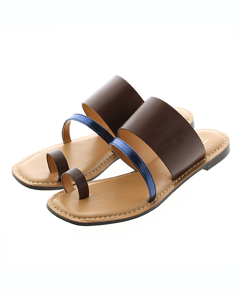 JELLY BEANS（ジェリービーンズ）の「コンビカラートングサンダル(115-8213)JELLY BEANS(ジェリービーンズ)（サンダル・レディース・ブラック/ダークブラウン/カーキ/パープル・LL/S/M/L）」の5枚目の写真