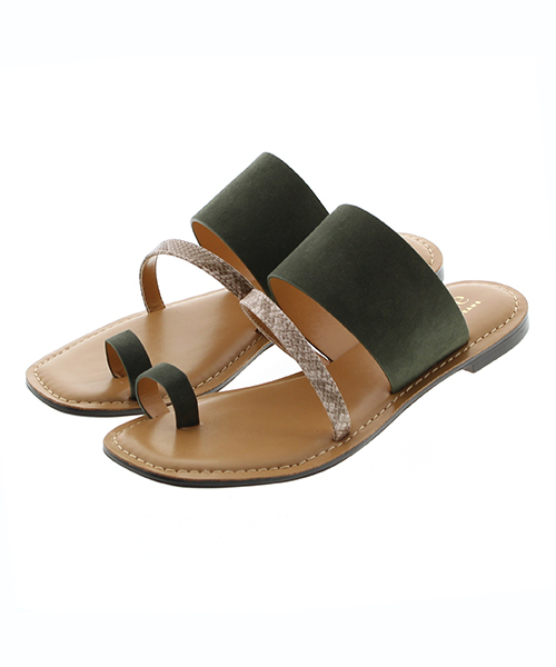 JELLY BEANS（ジェリービーンズ）の「コンビカラートングサンダル(115-8213)JELLY BEANS(ジェリービーンズ)（サンダル・レディース・ブラック/ダークブラウン/カーキ/パープル・LL/S/M/L）」の13枚目の写真