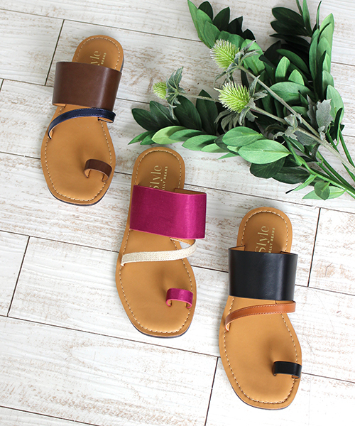 JELLY BEANS（ジェリービーンズ）の「コンビカラートングサンダル(115-8213)JELLY BEANS(ジェリービーンズ)（サンダル・レディース・ブラック/ダークブラウン/カーキ/パープル・LL/S/M/L）」の7枚目の写真