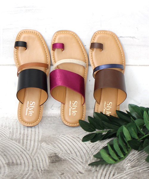 JELLY BEANS（ジェリービーンズ）の「コンビカラートングサンダル(115-8213)JELLY BEANS(ジェリービーンズ)（サンダル・レディース・ブラック/ダークブラウン/カーキ/パープル・LL/S/M/L）」の6枚目の写真