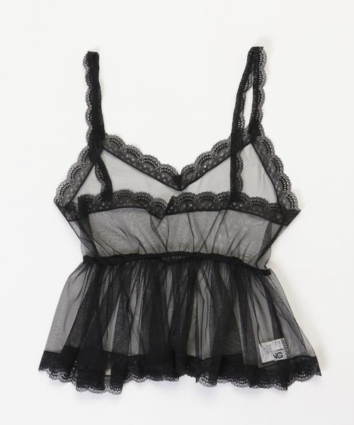 DING（ディング）の「DING/レ－スキャミソ－ル（キャミソール・レディース・ホワイト/ブラック・FREE）」の5枚目の写真