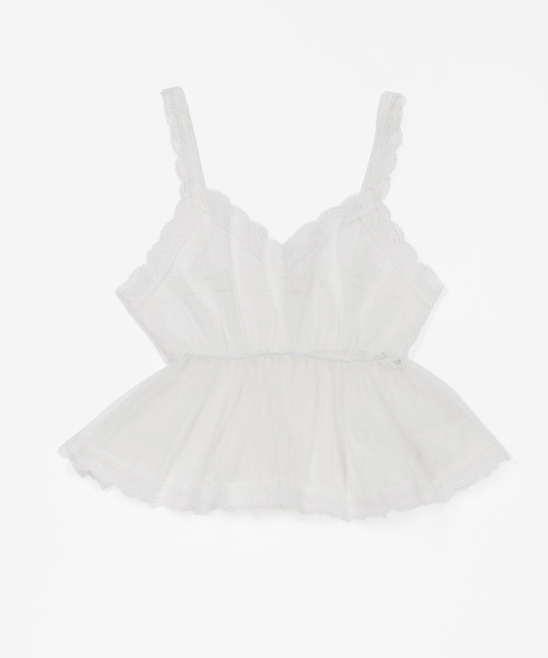 DING（ディング）の「DING/レ－スキャミソ－ル（キャミソール・レディース・ホワイト/ブラック・FREE）」の8枚目の写真