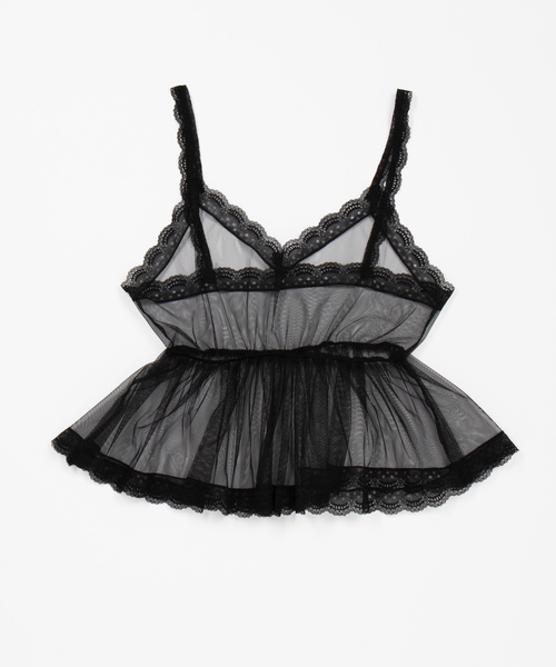 DING（ディング）の「DING/レ－スキャミソ－ル（キャミソール・レディース・ホワイト/ブラック・FREE）」の7枚目の写真