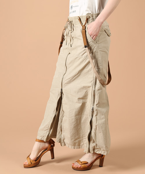 goa（ゴア）の「サスペンダー付硫化スライダーL/SK（スカート・レディース・モカ/ベージュ/カーキ/カモフラージュ・FREE）」の6枚目の写真