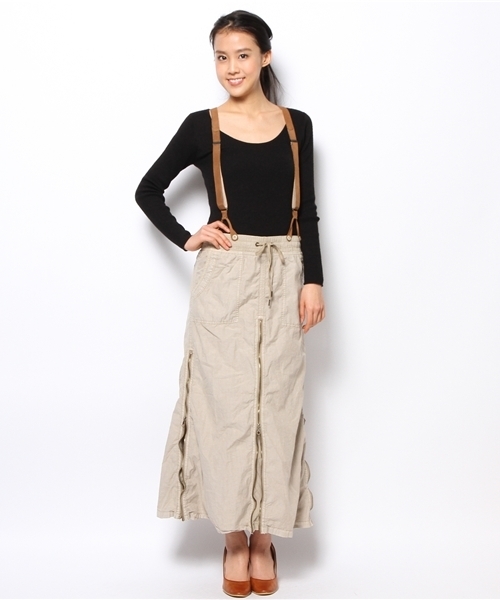 goa（ゴア）の「サスペンダー付硫化スライダーL/SK（スカート・レディース・モカ/ベージュ/カーキ/カモフラージュ・FREE）」の5枚目の写真